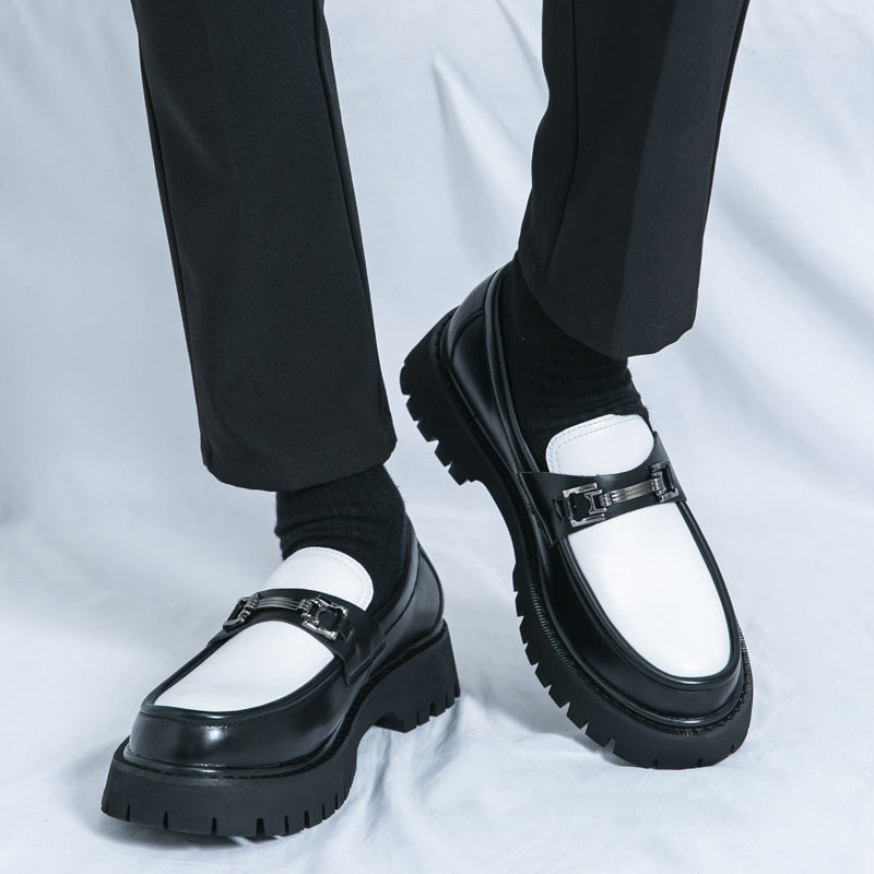 Herre Slip-on Plateausko Fritids Mokkasiner i Læder