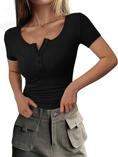 Ribbed Henley-button Casual Shirt In A Slim Fit
