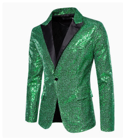 European And American Performance Dress Gold Sequined Suit