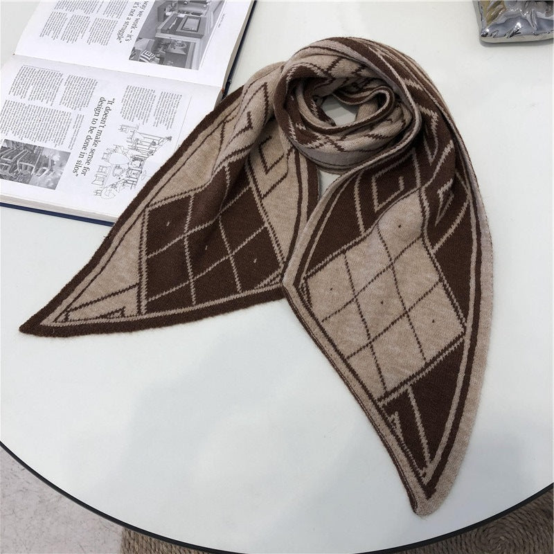 Women's Sharp-cornered Thick Warm Knitted Scarf