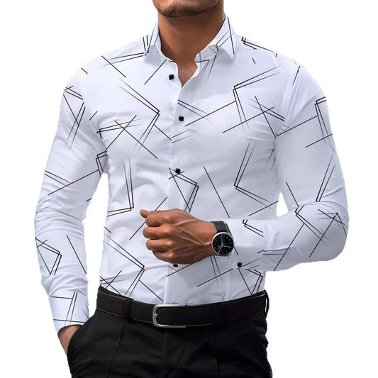 Mens Casual Line Digital-print Shirt