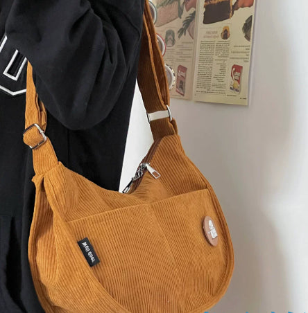 Fashionable Corduroy Dumpling Bun Small Shoulder
