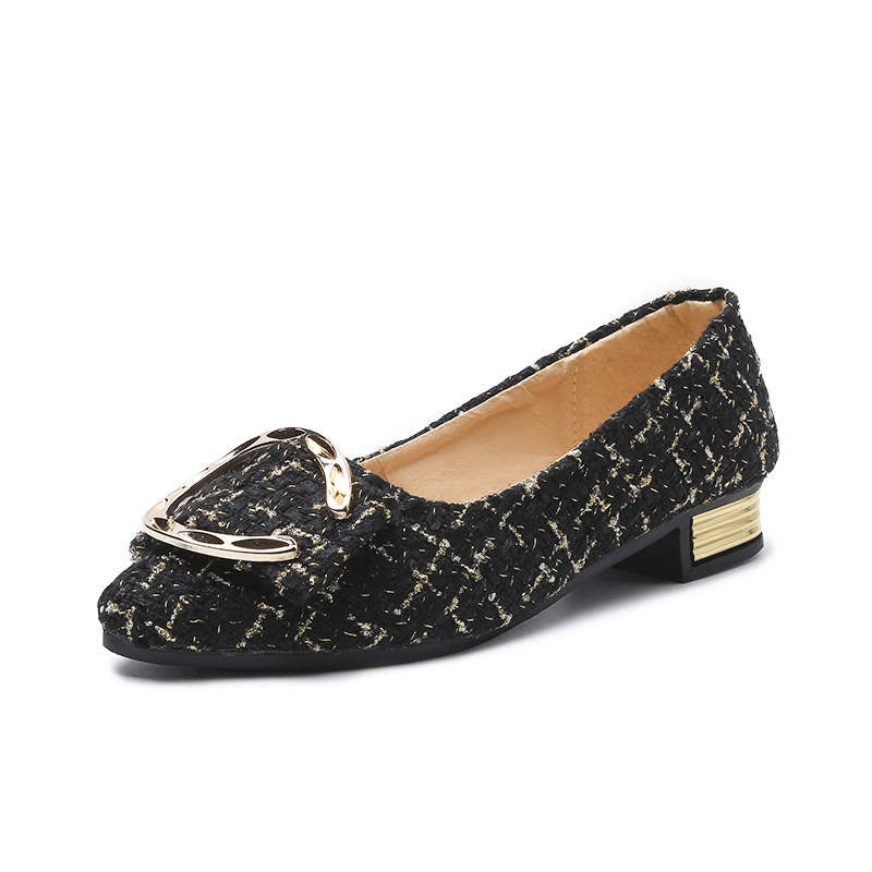 Pointed Shallow Mouth Peas  Slip-on Slip-on Shoes