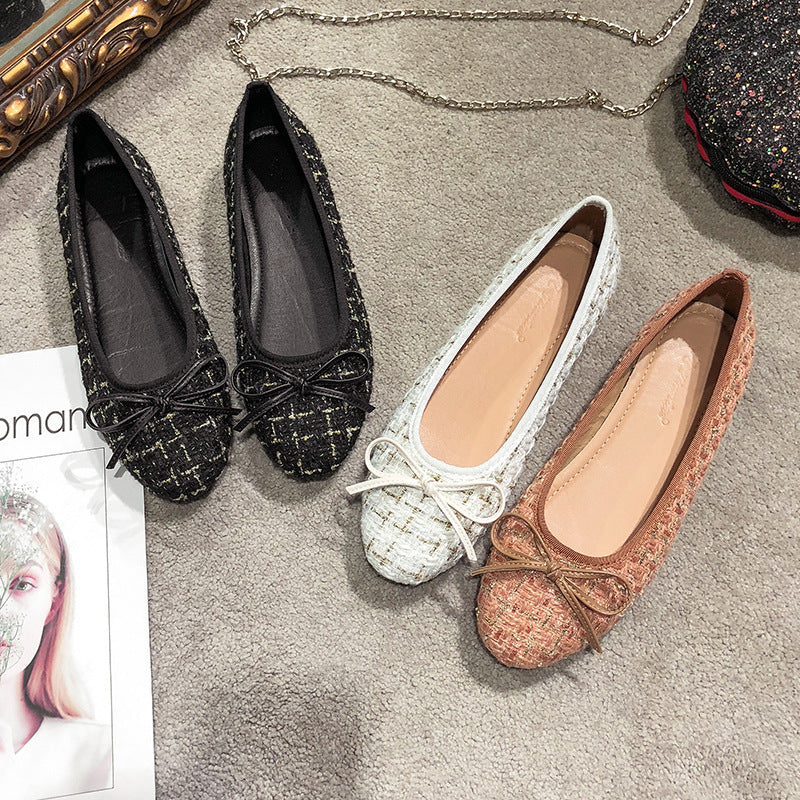 Flat Round Toe Soft Sole All Matching Peas Shoes