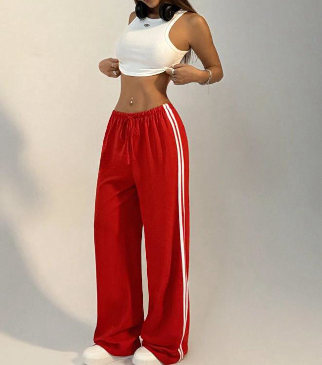 Loose Casual Straight-leg Sports Pants Female