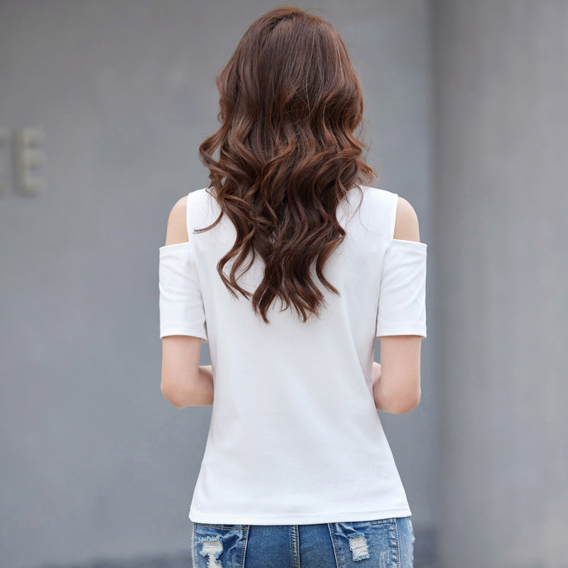 Summer Off-shoulder Top With Short Sleeves