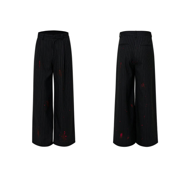 Mens High End Blood Stain Inspired Tailored Single Breasted Suit
