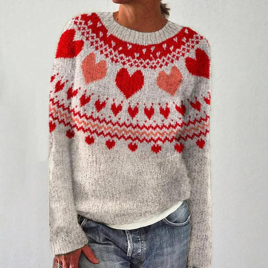 Round Neck Multicolor Loose Fashion Pullover Sweater