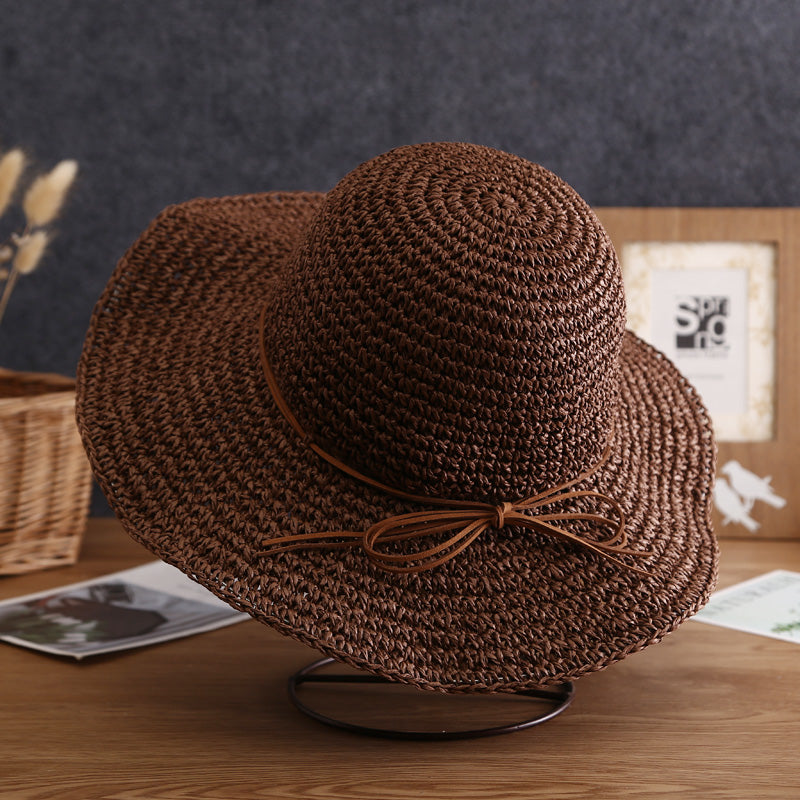 Women's Straw Versatile Travel Sunshade Beach Hat
