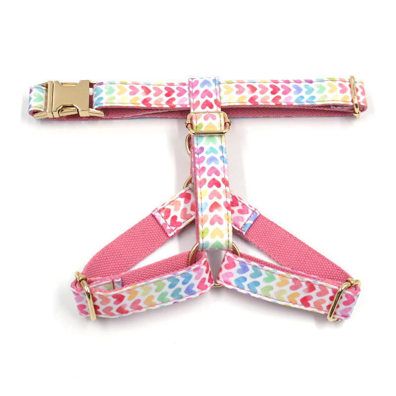 Cute Pink Colorful Dog Chest And Back