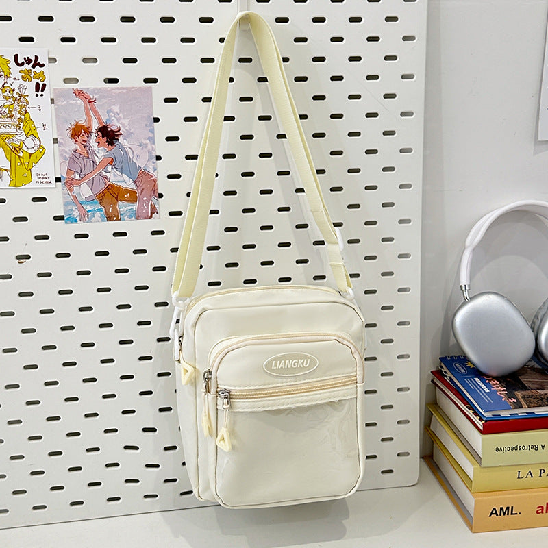 Crossbody Bag Girl Students' Personality Contrast Color