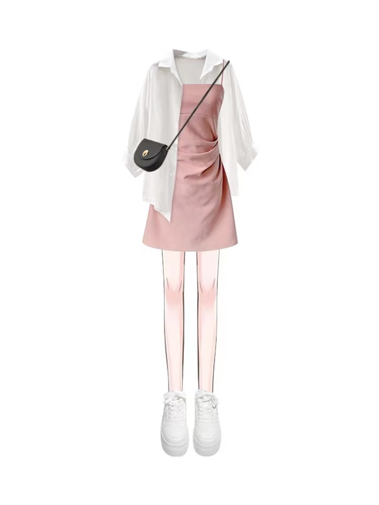 Sun Protection Shirt Top Slimming Suspender Dress
