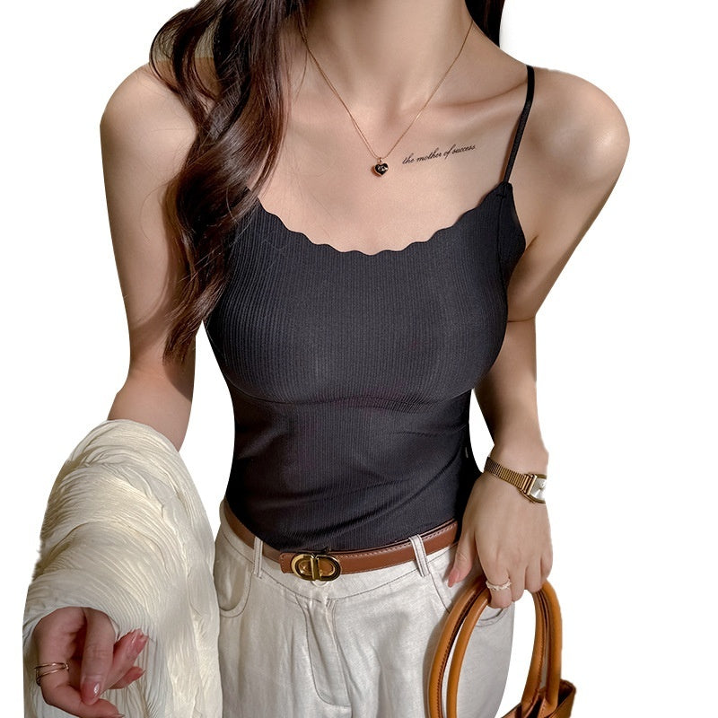 Sexy Hot Girl Spaghetti Strap Camisole Women's Ice Silk Back