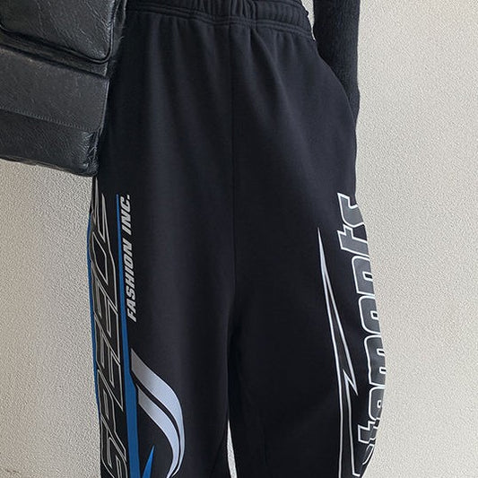 Afslappede vide sportsbukser med løs pasform