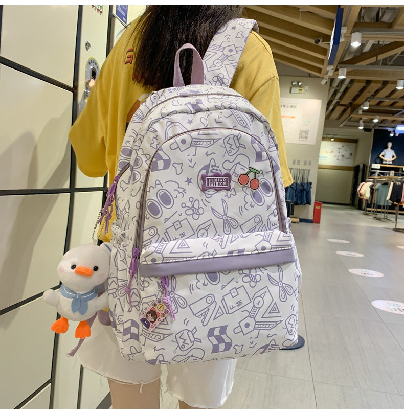 Women's Ins Cute Large Capacity Backpack