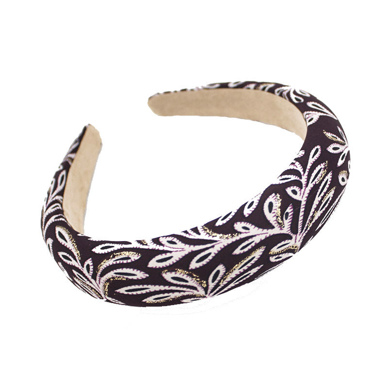 European And American Pu Leather Thickened Sponge Headband