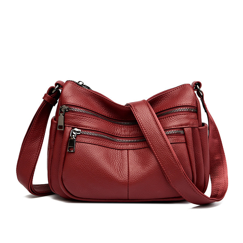 First Layer Cowhide Mother Genuine Leather Fashion Shoulder Messenger Bag