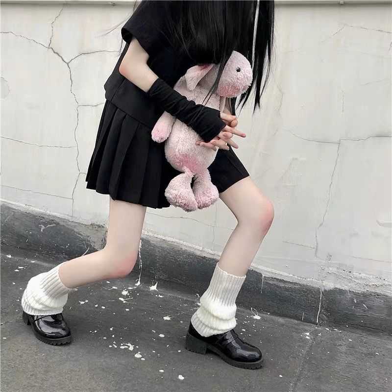 Girls Student Sweet Bubble Knit Pile Socks