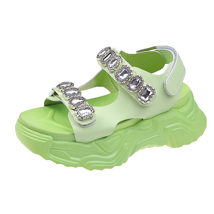 Rhinestone Fairy Style Roman Beach Platform Shoes
