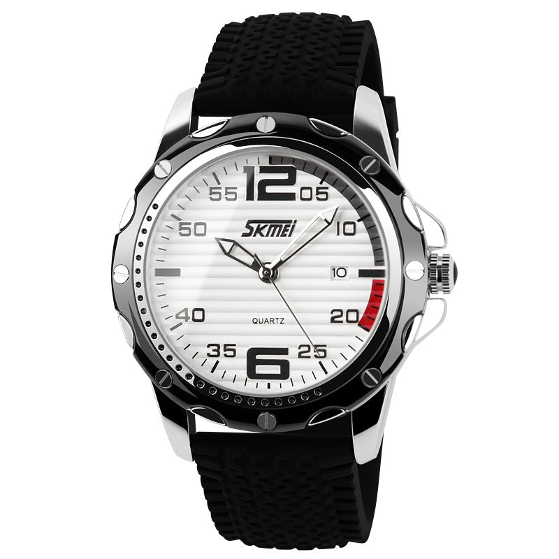Classic Trend Silicone Strap  30m Waterproof Calendar Watch