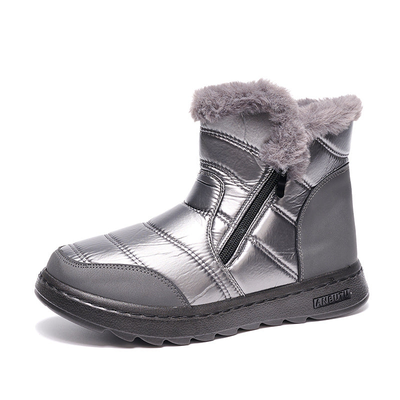 Women's High Cotton-padded Shoes Cold-proof Warm With Velvet