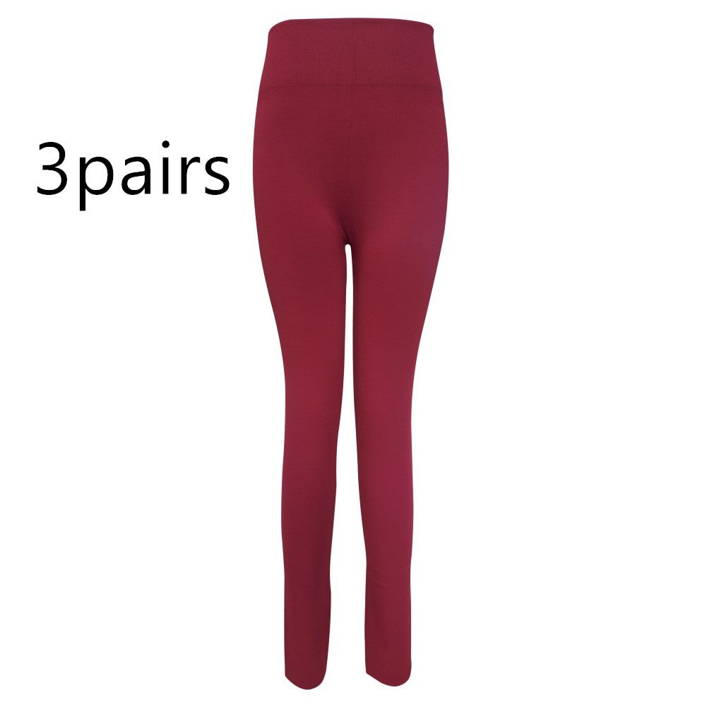 Superstræk Sømløse Strikkede Børstede Leggings
