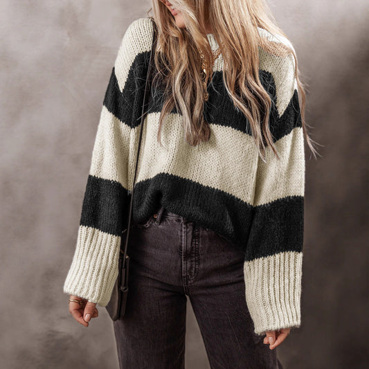 Top Oversize Casual Sweater i Løs Stil