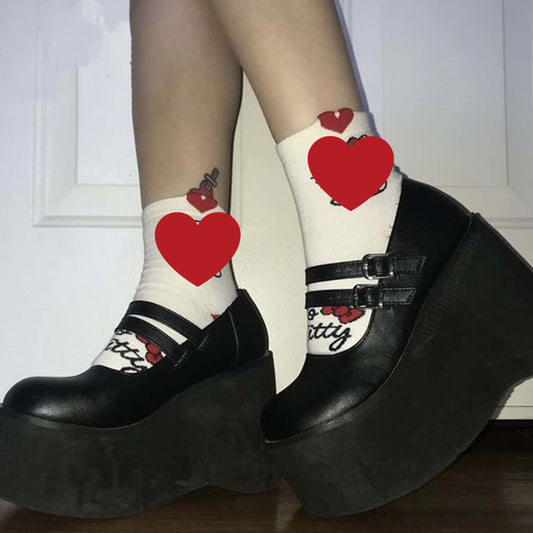 Vintage Patent Leather Round Toe New Platform Sole Mary Jane Shoes