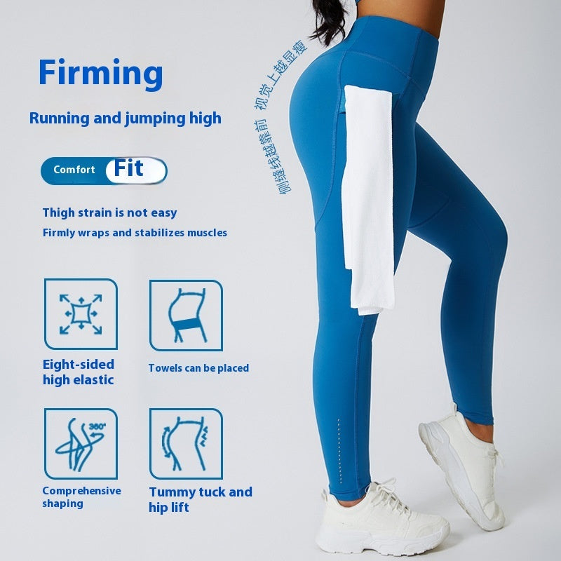 Lomme Tights med Høj Talje Formende Fitness Yoga Bukser