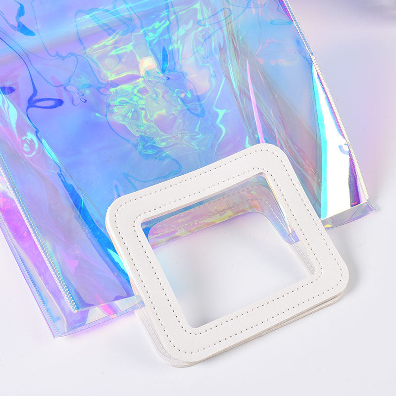 Creative Transparent Jelly Colorful Laser Tote Bag