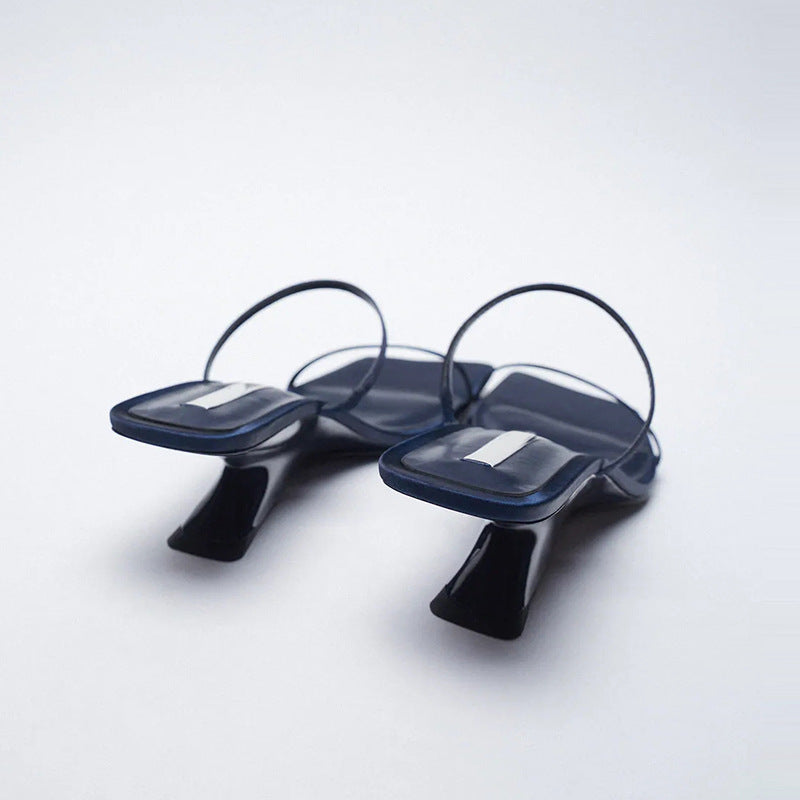 European And American Women's Sandals With Square Toe