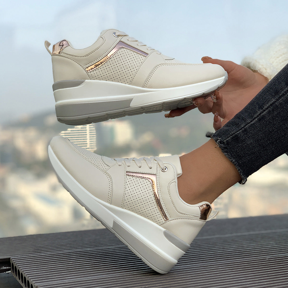 Women's Wedge Platform Sports Casual Shoes