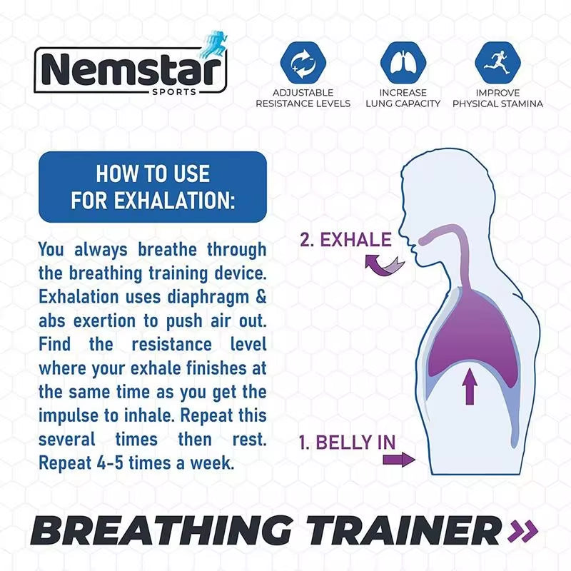 Transform Your Fitness Journey with the Breathing Trainer - Enhance Lung Capacity and Strengthen Core Muscles at Home!