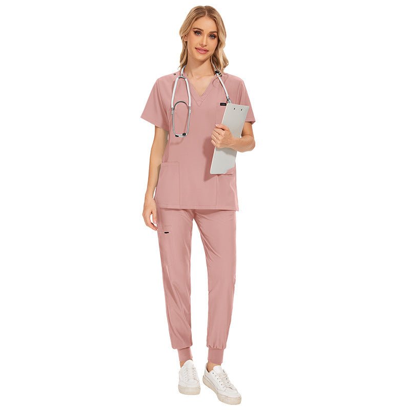 Mint-green Short-sleeve Nurse Jogging Workwear