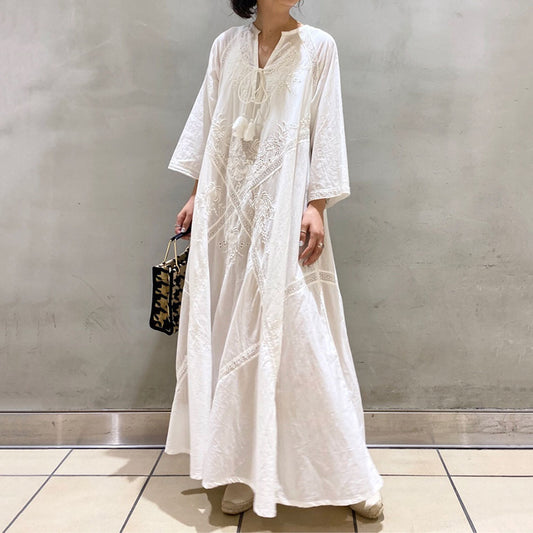 Retro Japanese-style Elegant Loose-fitting Lace-up Dress For A Ladylike Look