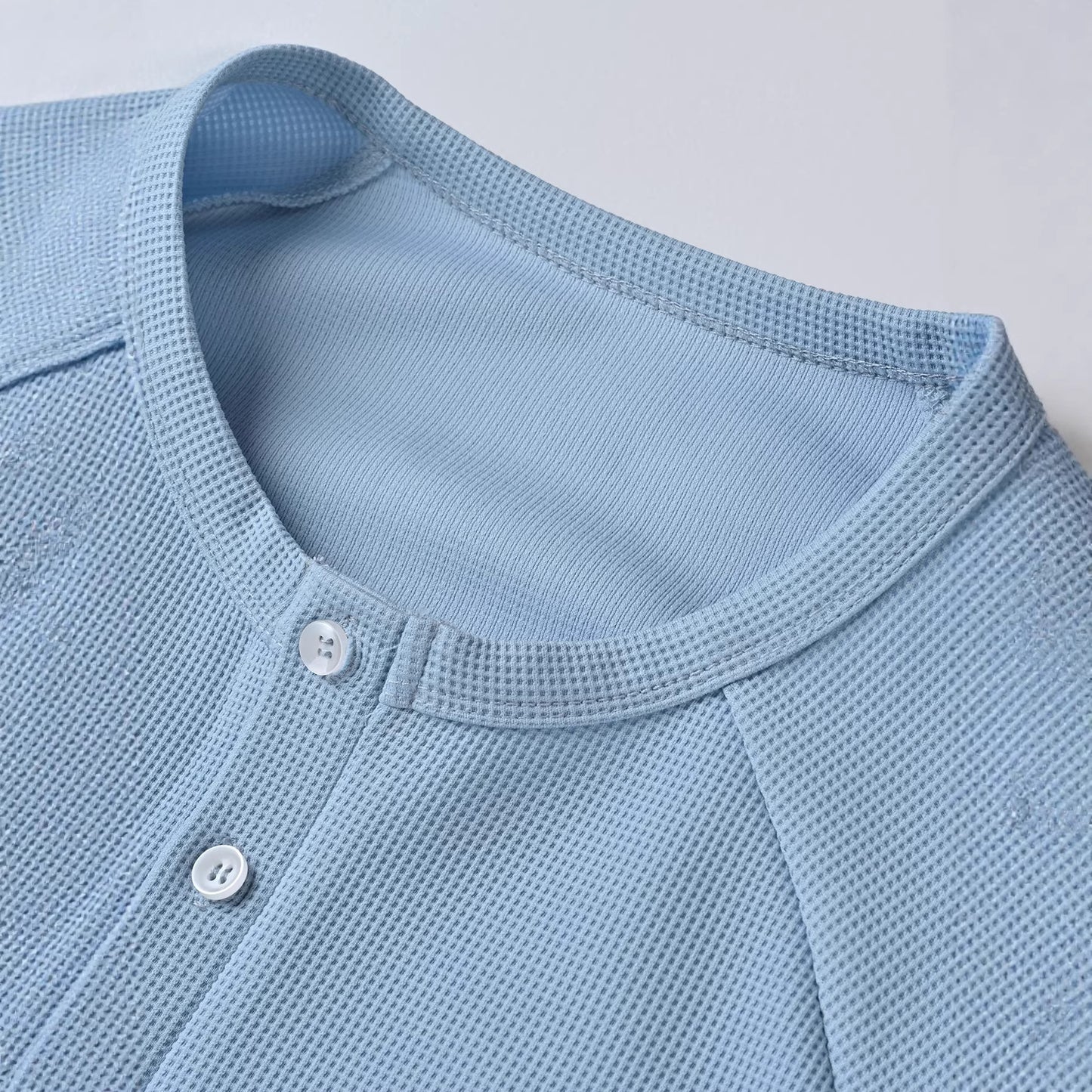 Men's Casual Loose-fitting Blue Polo Shirt Top
