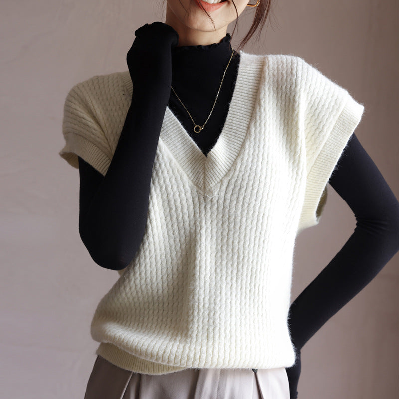 Women's Fashion Semi-high Neck Ruffle Base Shirt