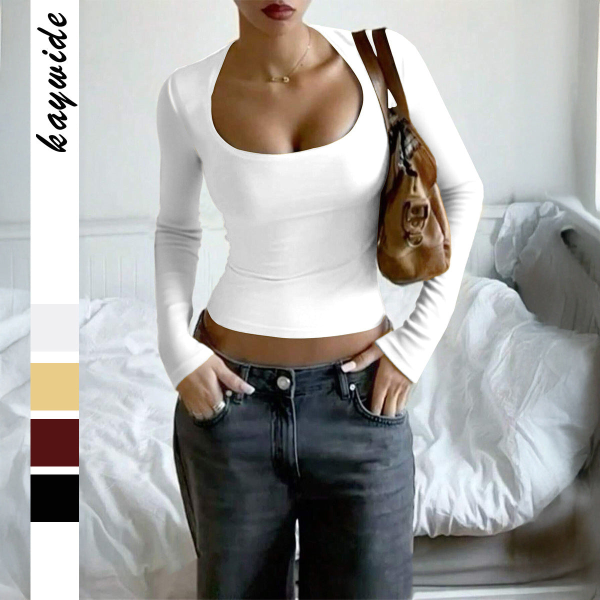 Women's Long-sleeved Slim Vest T-shirt