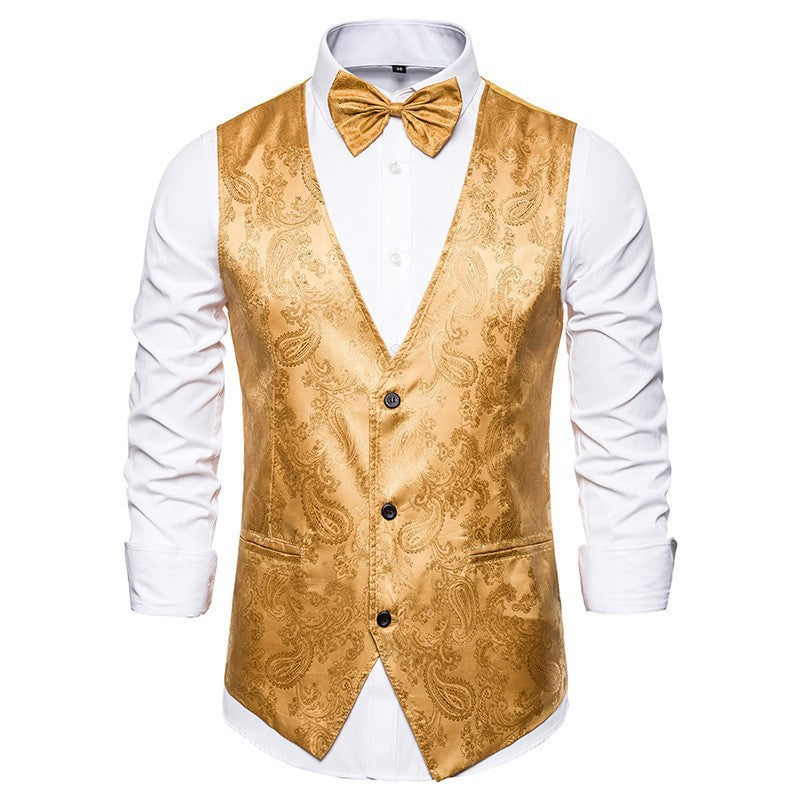 Men's Printed Sleeveless Vest Coat