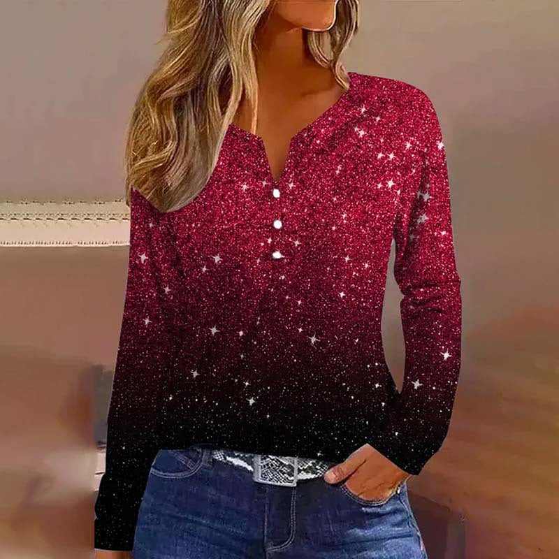 European And American Sweet Casual T-shirt 3D Digital Top