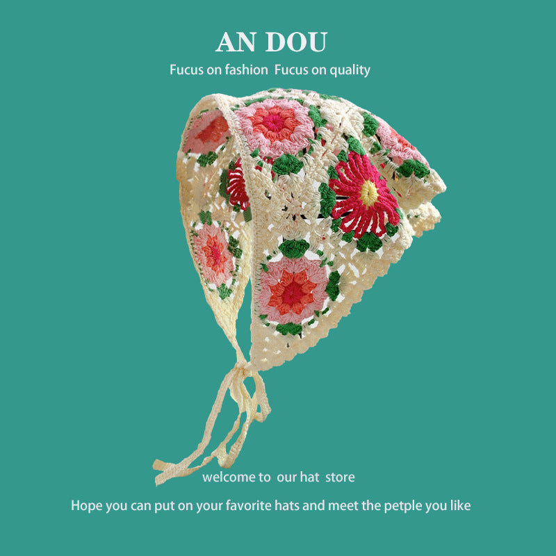 Spring And Autumn Fashion Knitted Crocheted Hollow Triangular Binder Women