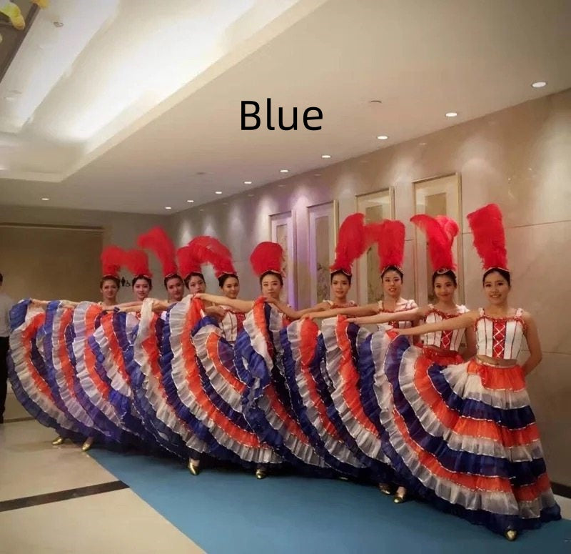 Opening Dance Performance Costume French Can-can Crinoline Dress