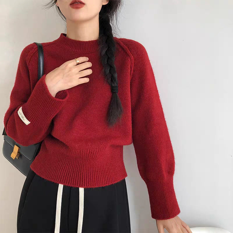 Efterår All-matching Lazy Style Pullover Striktrøje