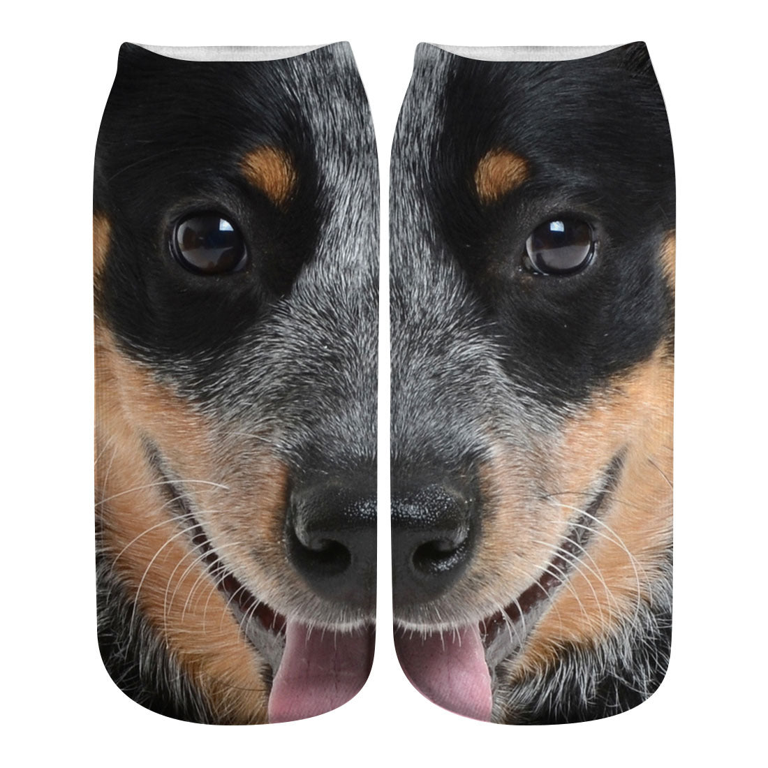 Big Face Cat 3D Printing Socks Short Tube Women's Boat