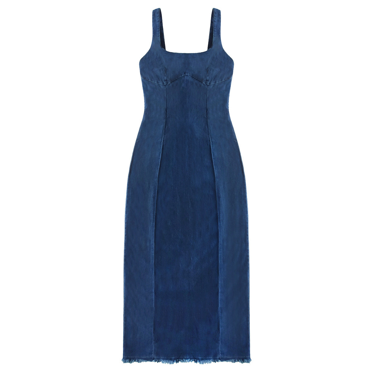Summer Slimming Blue Denim Suspender Dress