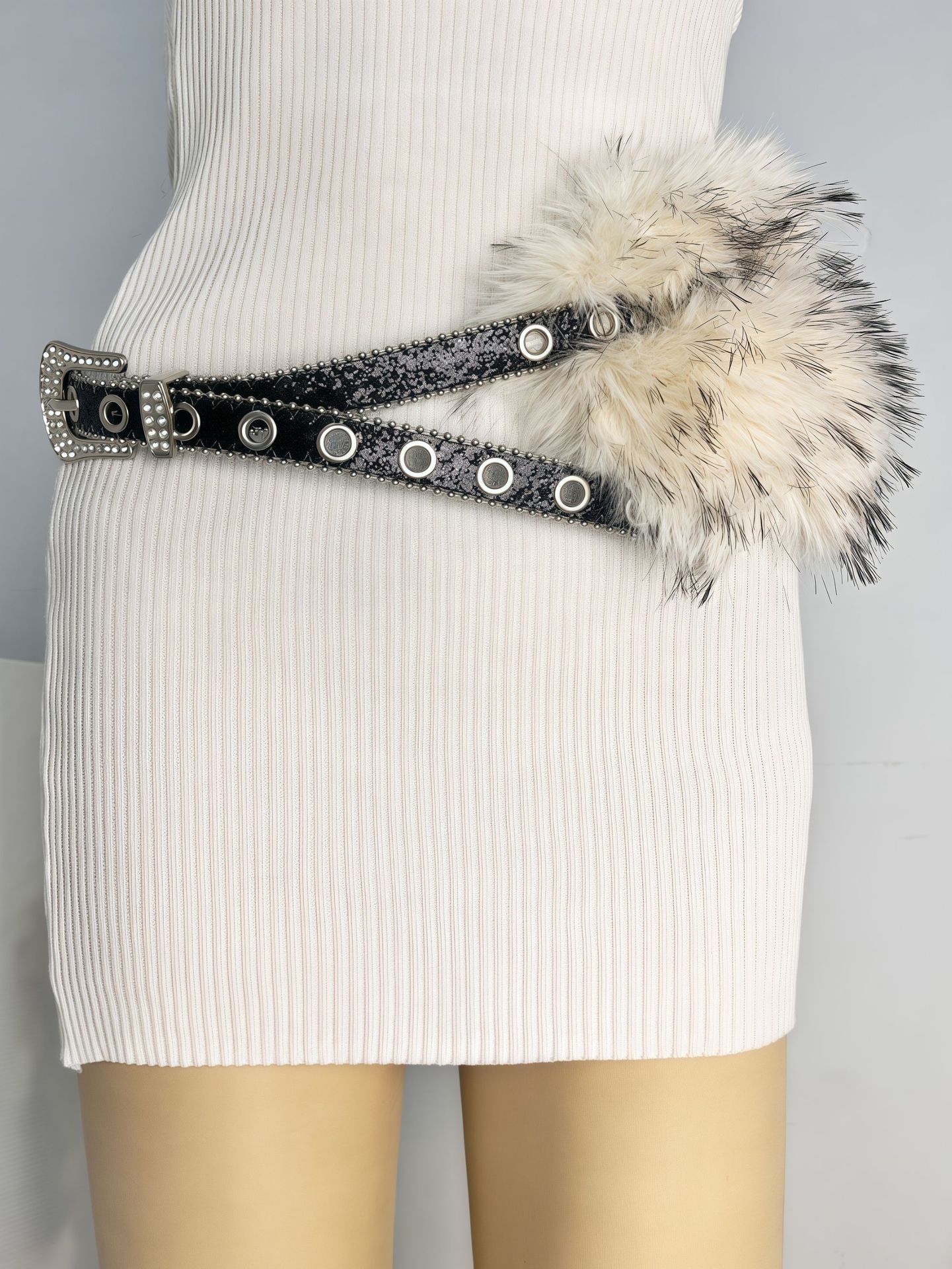Fur Belt Retro Easy Matching Plush Waist Chain Waist Seal Waist Decorations