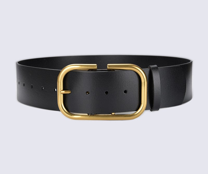 Extra Wide Leather Waist Seal Women's Trench Coat Belt