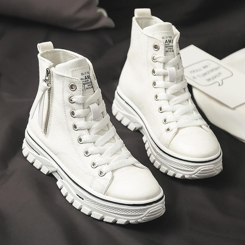Spring New High-top Canvas Korean Black Martin Boots
