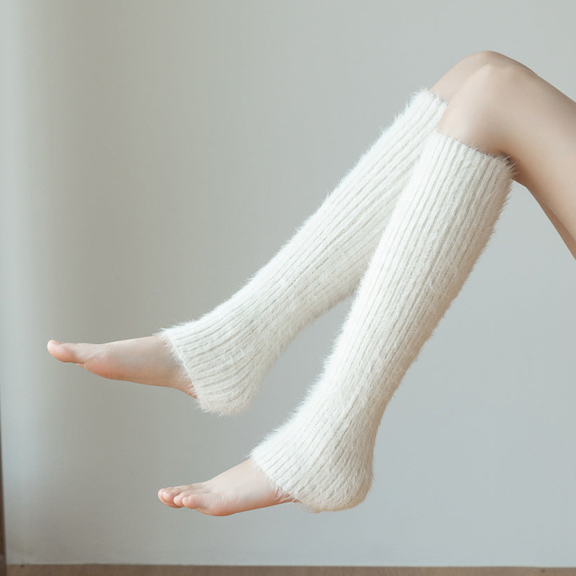 Thickened Feather Yarn Foot Sock Containing Cashmere Bunching Socks