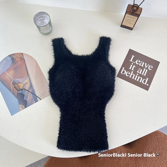 Fleece-lined Thickened Fleece Camisole Thermal Vest